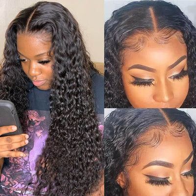 OneMore Flash Sale 55% Off Deep Curly Wig Real Human Hair Wig Glueless Wigs