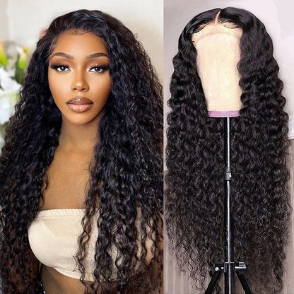 Water Wave Wig 13x4 HD Lace Front Wig Pre Plucked Wet and Wavy Human Hair Wigs
