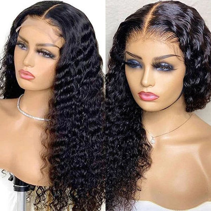 Water Wave Wig 13x4 HD Lace Front Wig Pre Plucked Wet and Wavy Human Hair Wigs