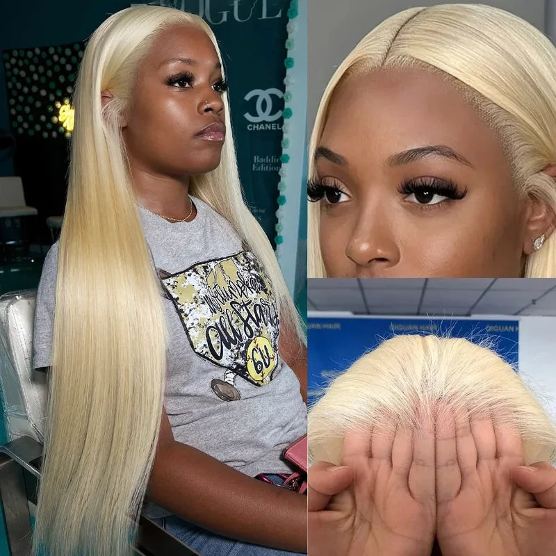 (OneMore Bogo Sale)40 Inch Blonde Lace Front Wig Buy 1 Get 1 Free