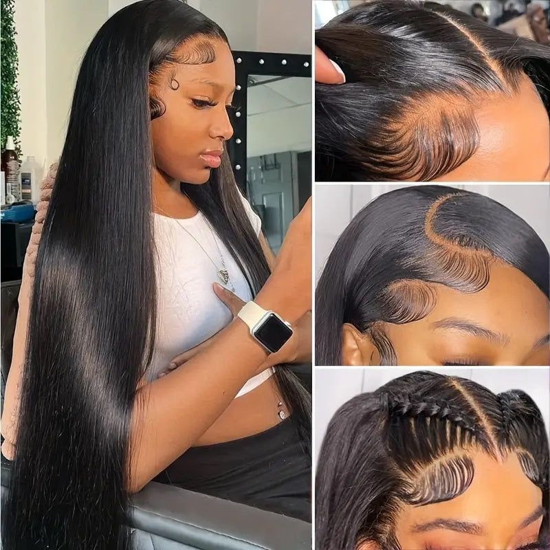Straight Lace Front Wigs HD Lace Wig Straight Human Hair Wig Invisible 13x4 Lace Front Wig