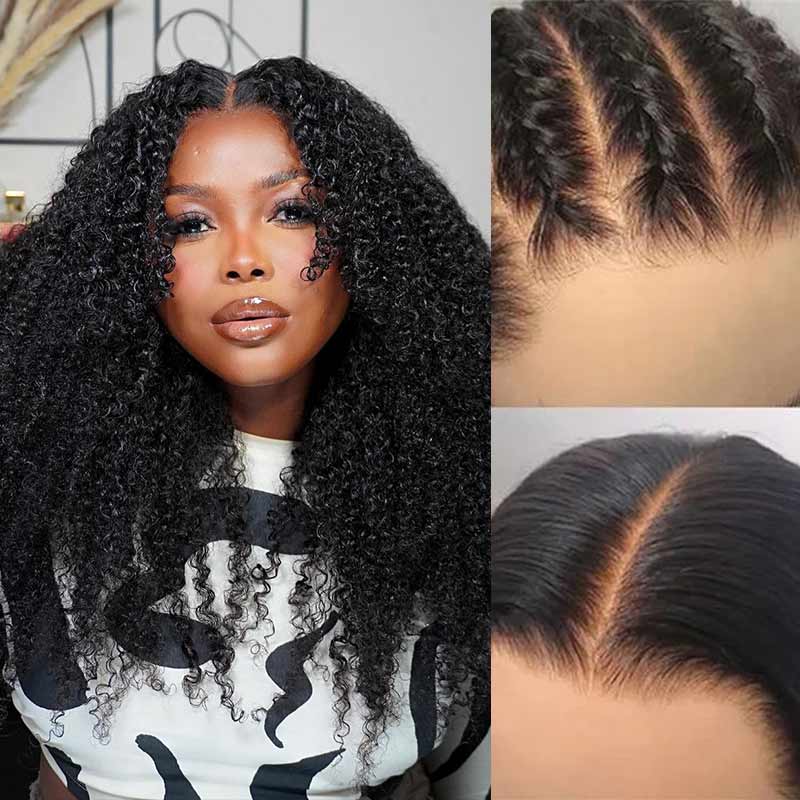 OneMore Pre Bleached HD Glueless Lace Kinky Curly Wig Pre Plucked Ready to Wear Wig
