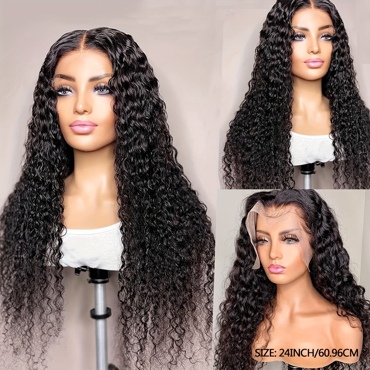 Overnight Shipping Glueless Wear and Go Water Wave 13x4 Lace Front Human Hair Wigs Pre Cut Lace Wig