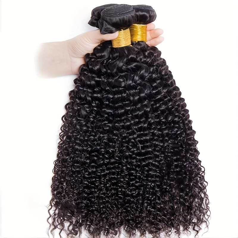 Curly Hair Bundles 3 Bundles Indian Hair Human Virgin Hair Weave