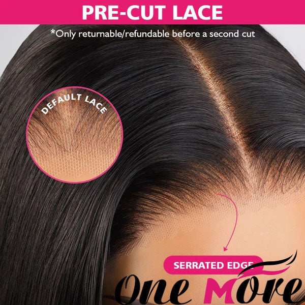 Glueless Straight Hair 5x5 Closure Wig HD Lace Pre Plucked and Bleached Ready to Wear Wig