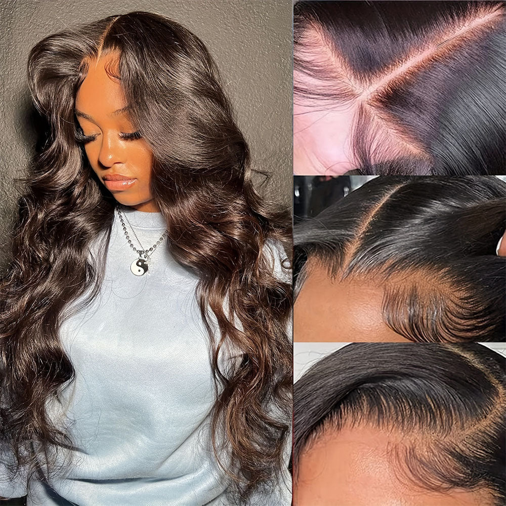 Body Wave 6x6 HD Lace Closure Wigs Glueless Human Hair Deep Part Lace Wig