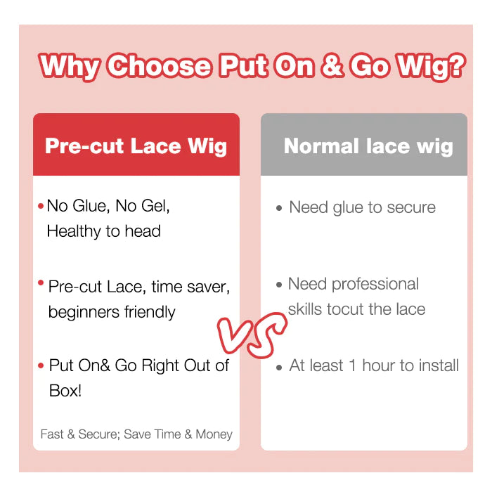 Glueless Wear Go Straight Hair 13X6 Lace Front Wig Pre Plucked and Bleached Knots Ready To Go Wig