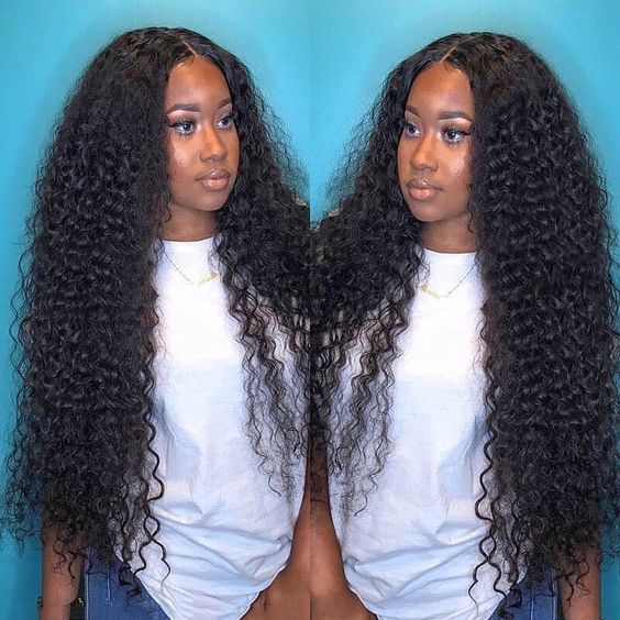 40 Inch 250% Density Long Human Hair Wigs Transparent 13x4 Lace Frontal Wig