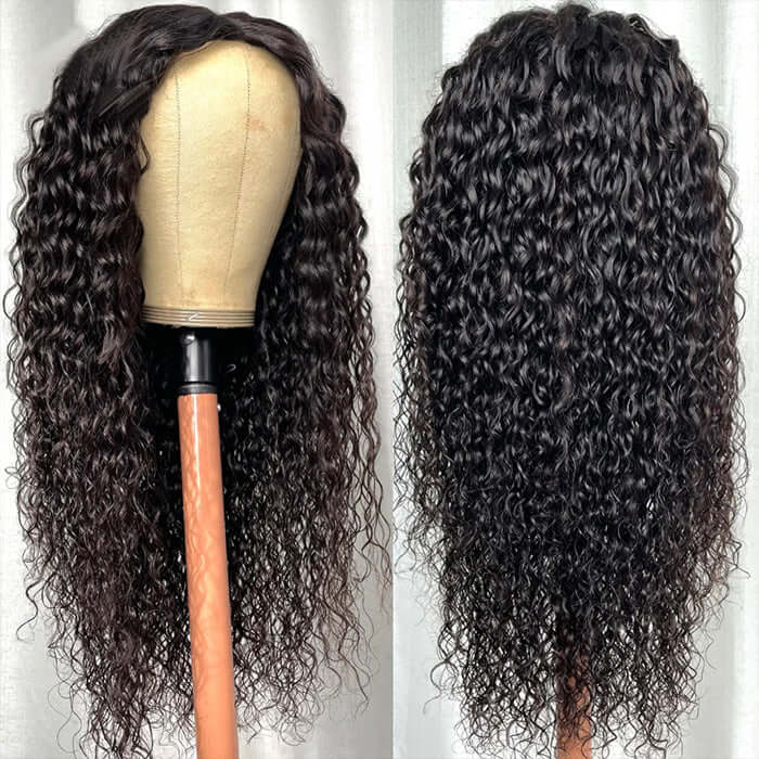 Wear & Go 5x5 HD Lace Wig Water Wave Human Hair Wig Pre Plucked and Bleached Easy to Install
