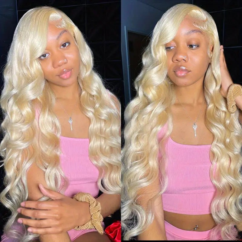 13x4 HD Lace Front Wig Blonde Body Wave Glueless Human Hair Wigs Real Human Hair Barbie Blonde Wig