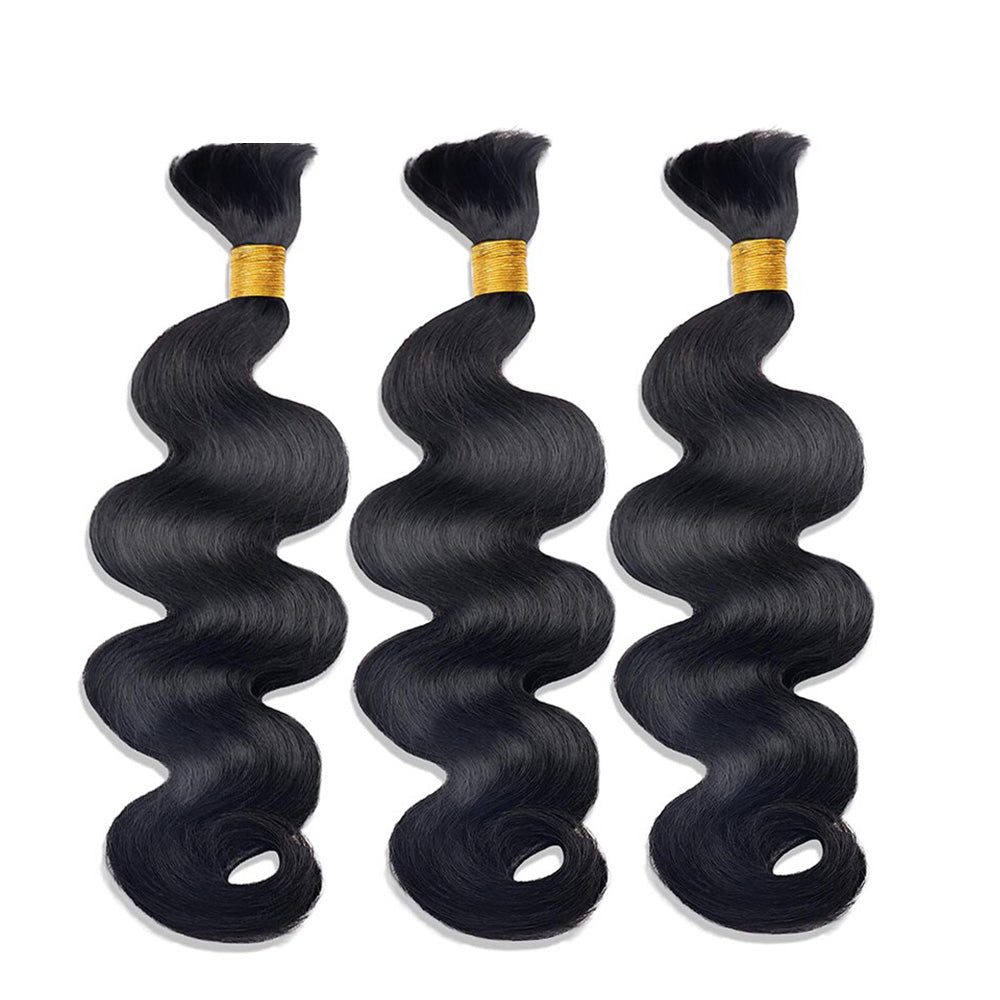 Body Wave No Weft Boho Braids Human Hair Extensions Bulk Human Hair Bundles