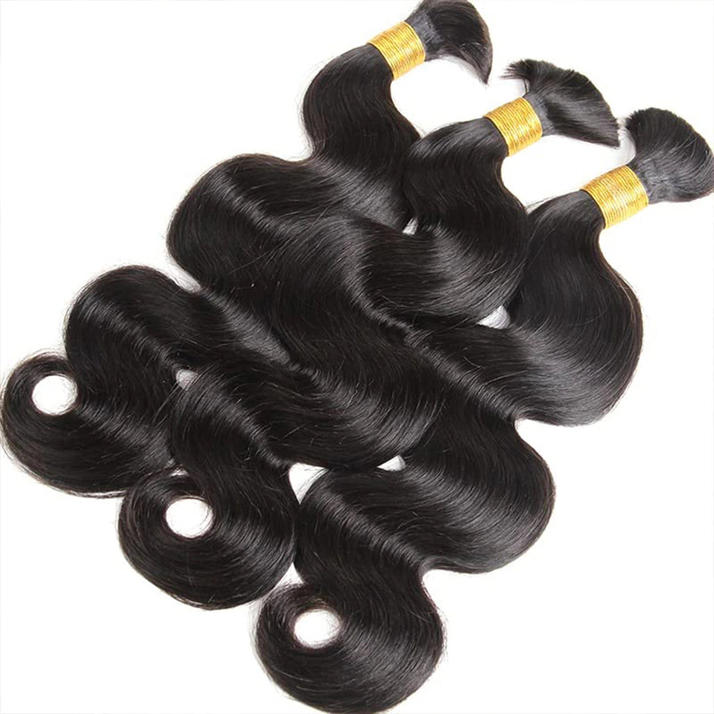 Body Wave No Weft Boho Braids Human Hair Extensions Bulk Human Hair Bundles