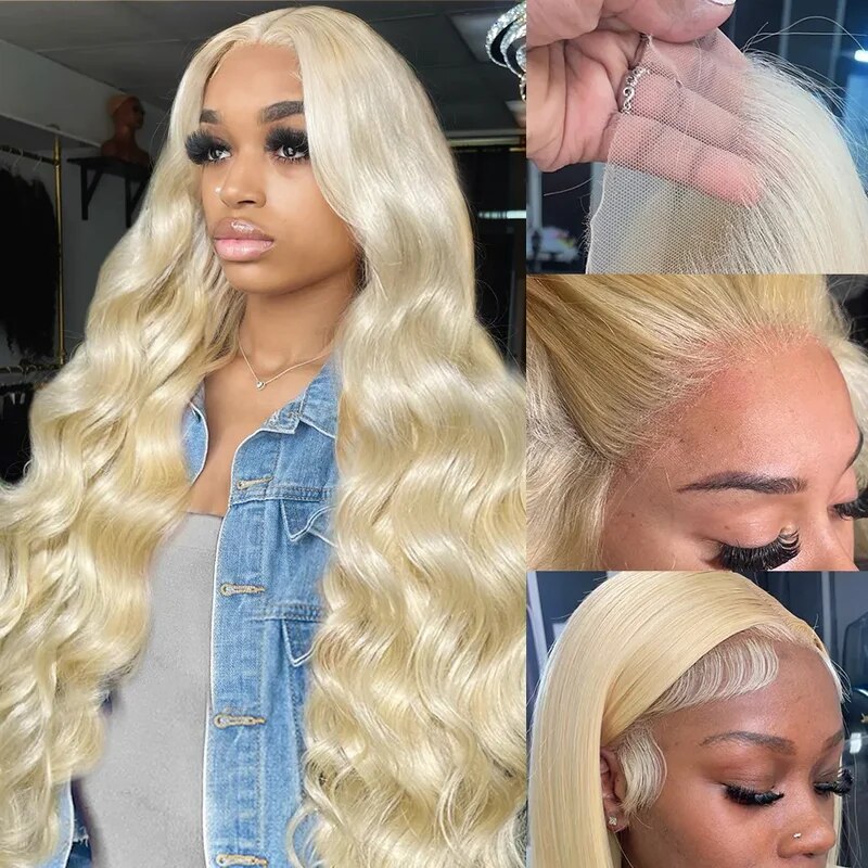 Overnight Shipping 613 Wig Blonde Hair Body Wave Lace Front Wigs Human Hair Lace Wig