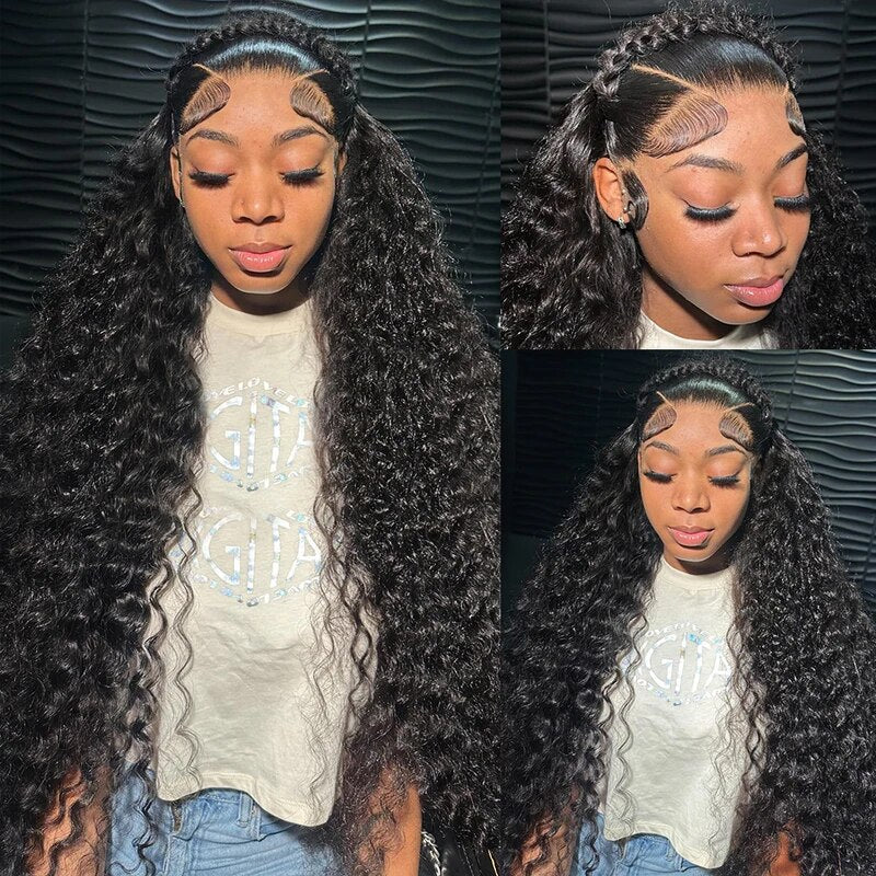 Glueless Lace Wigs Water Wave Human Hair Wigs 13x6 HD Lace Frontal Wig