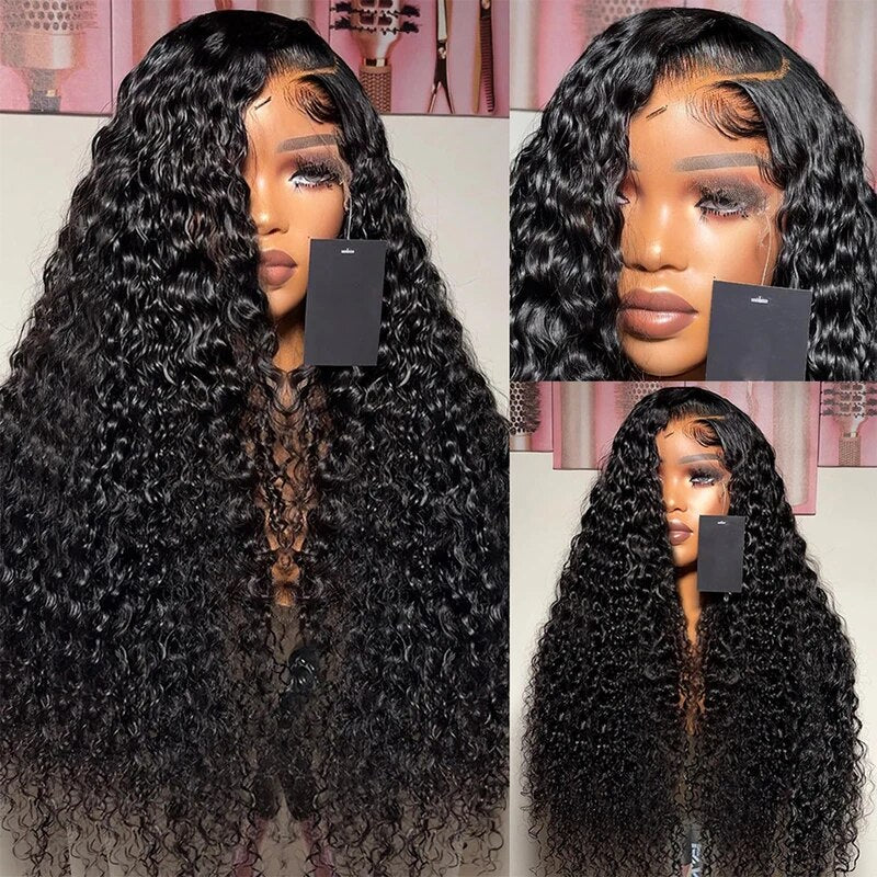HD Lace Pre Bleached Deep Wave 13x6 Lace Front Wig Deep Curly Hair Glueless Lace Wigs