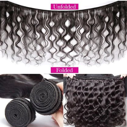Human Hair Bundles with Frontal Body Wave Bundles with Frontal Brazilian Hair 3 Bundles with 13x4 Transparent Lace Frontal Closure
