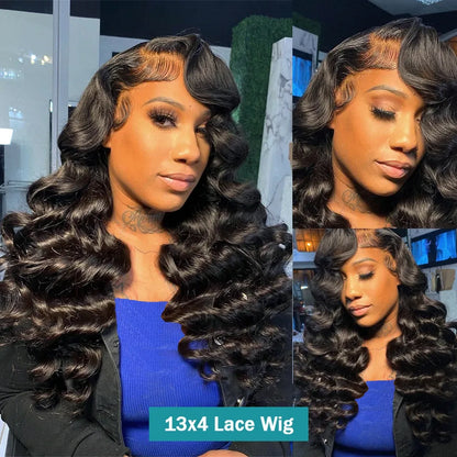 (Super Sale)OneMore Hair Loose Deep Wave 4x4 13x4 Lace Front Wig Undetectable Lace Pre Cut Ready to Go Wig
