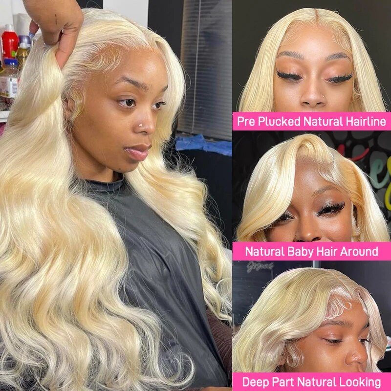 Overnight Shipping 613 Wig Blonde Hair Body Wave Lace Front Wigs Human Hair Lace Wig