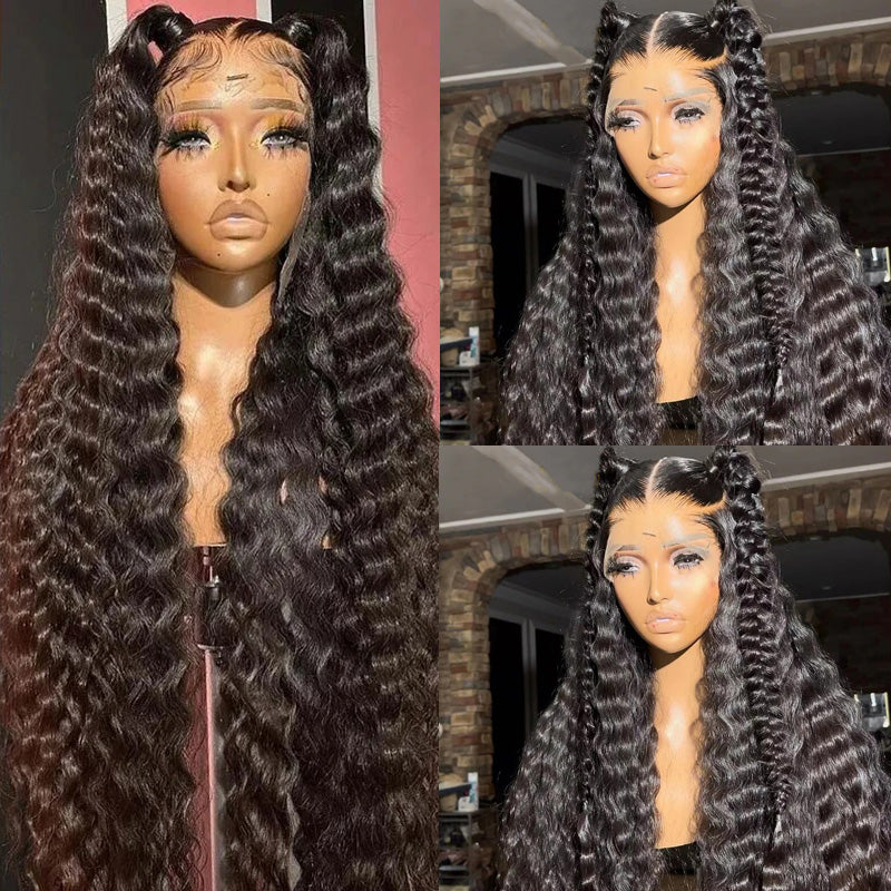 Glueless Loose Deep Wave Human Hair Wigs 13x4 HD Lace Front Wig Real HD Lace Wig