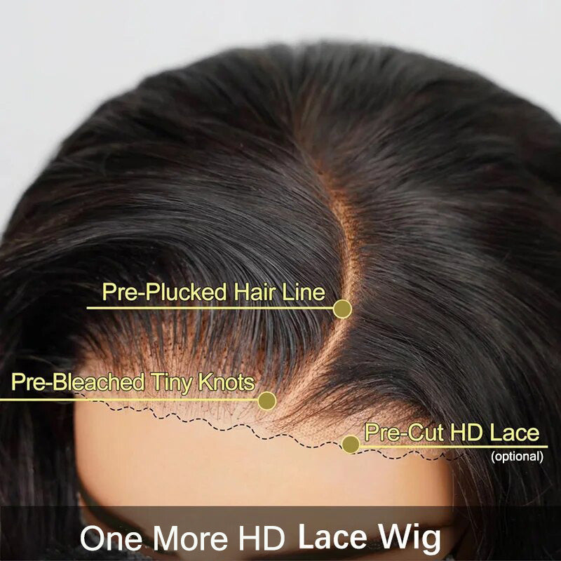 250% Density 30 Inch Wet and Wavy Human Hair Lace Front Wig Water Wave Pre Plucked HD Lace Wig
