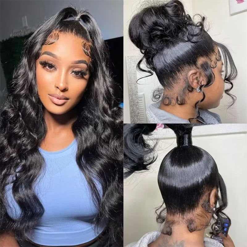 HD Transparent 360 Lace Front Body Wave Wigs Cheap Human Hair Full Lace Frontal Wigs