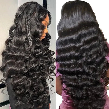 (Prom Sale 50% Off) Loose Deep Wave 5x5 Lace Closure Wig Pre Plucked Glueless Human Hair Wig 180% Density