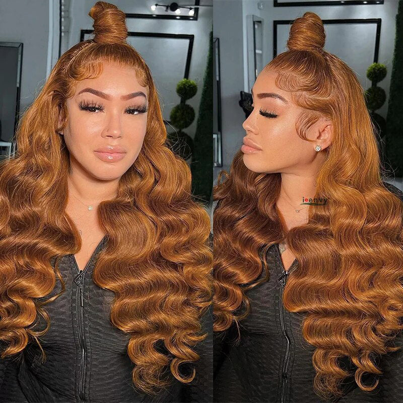 OneMore Ginger Blonde Body Wave HD Lace Front Wig Ginger Blonde Human Hair Wig