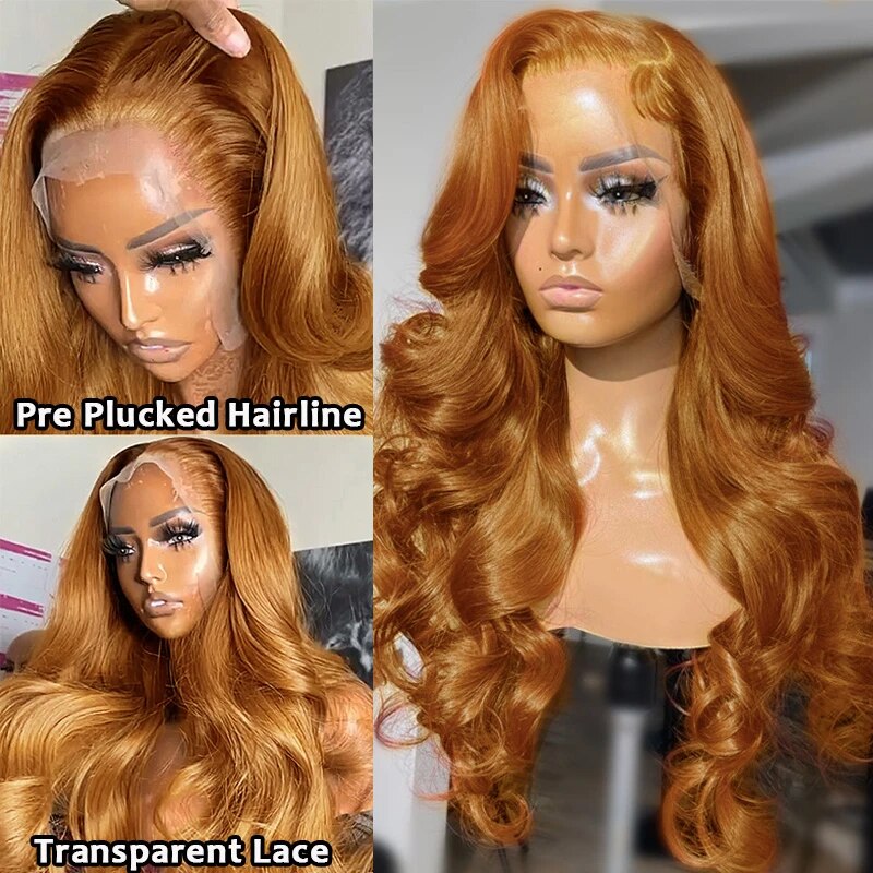 OneMore Ginger Blonde Body Wave HD Lace Front Wig Ginger Blonde Human Hair Wig