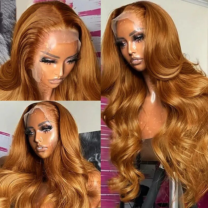 OneMore Ginger Blonde Body Wave HD Lace Front Wig Ginger Blonde Human Hair Wig