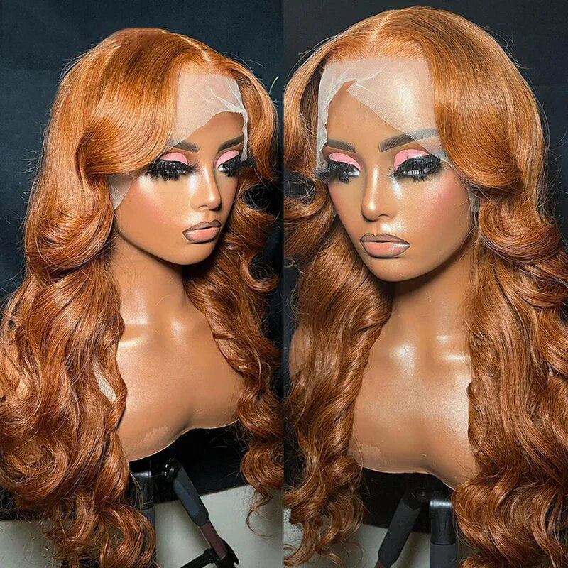 OneMore Ginger Blonde Body Wave HD Lace Front Wig Ginger Blonde Human Hair Wig