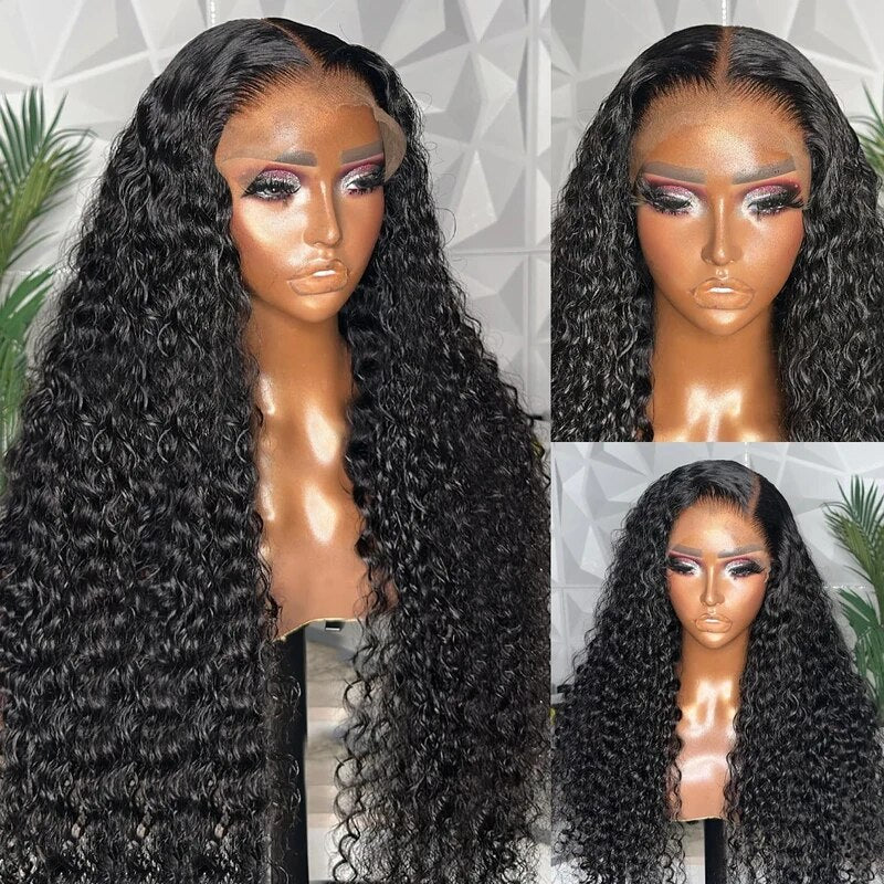 30 Inch HD Lace Wig Glueless Human Hair Wigs 5x5 Closure Wig Bleached Knots 180% Density