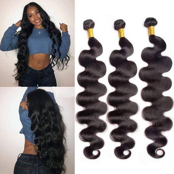 Human Hair Bundles with Frontal Body Wave Bundles with Frontal Brazilian Hair 3 Bundles with 13x4 Transparent Lace Frontal Closure