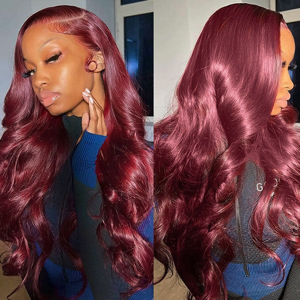 (OneMore Bogo Sale)Pop Colored Body Wave Human Hair Wig Pre Plucked Lace Front Wig