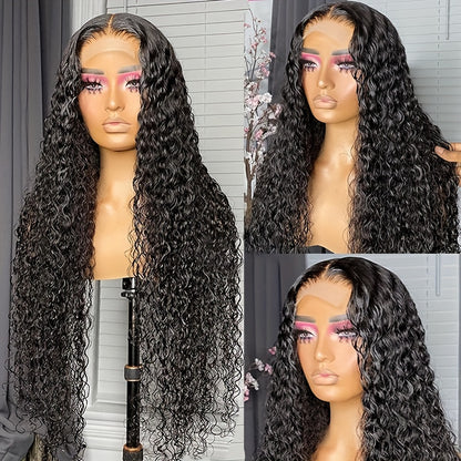 Water Wave Wig 13x4 HD Lace Front Wig Pre Plucked Wet and Wavy Human Hair Wigs