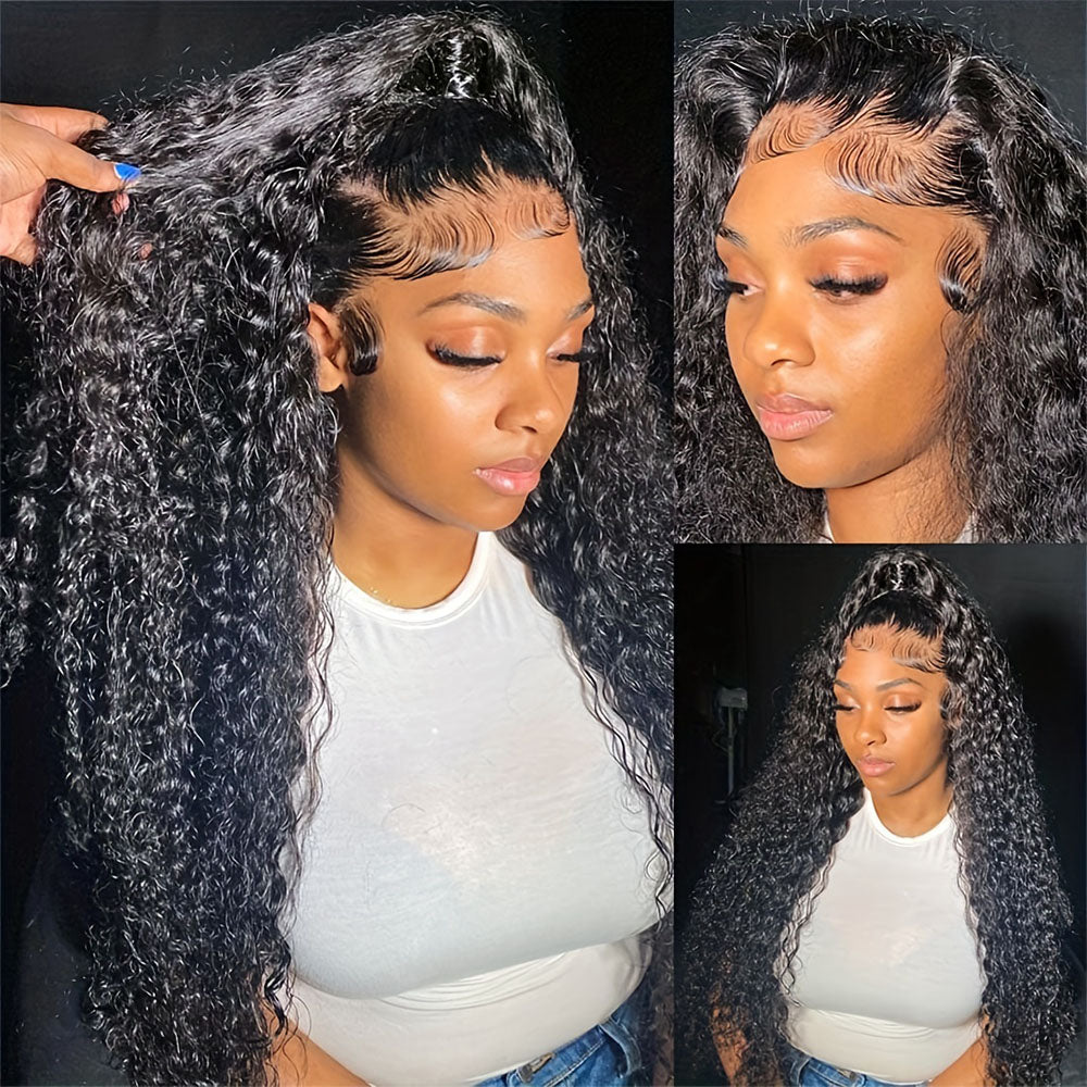 Glueless HD Lace Wig Deep Wave Human Hair Wigs 13x4 Lace Frontal Wig 30 Inch