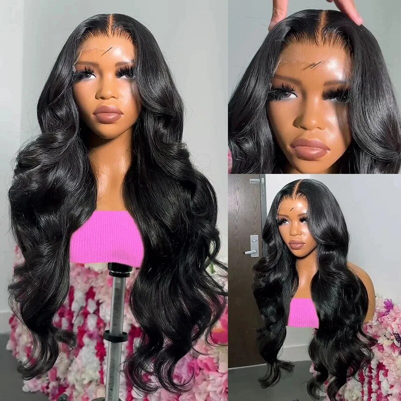 Glueless Loose Body Wave Human Hair Wig 13x4 HD Lace Front Wigs Bleached Knots Pre Plucked