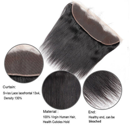 13x4 Lace Frontal Human Hair Ear to Ear Full Lace Frontal 1 Piece