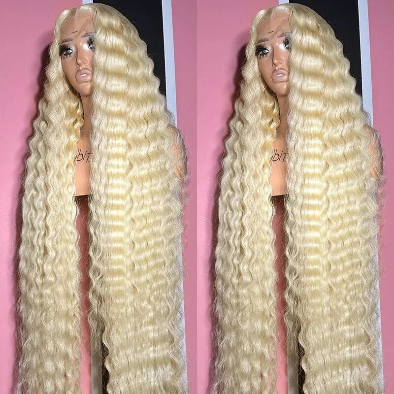 (OneMore Bogo Sale)40 Inch Blonde Lace Front Wig Buy 1 Get 1 Free