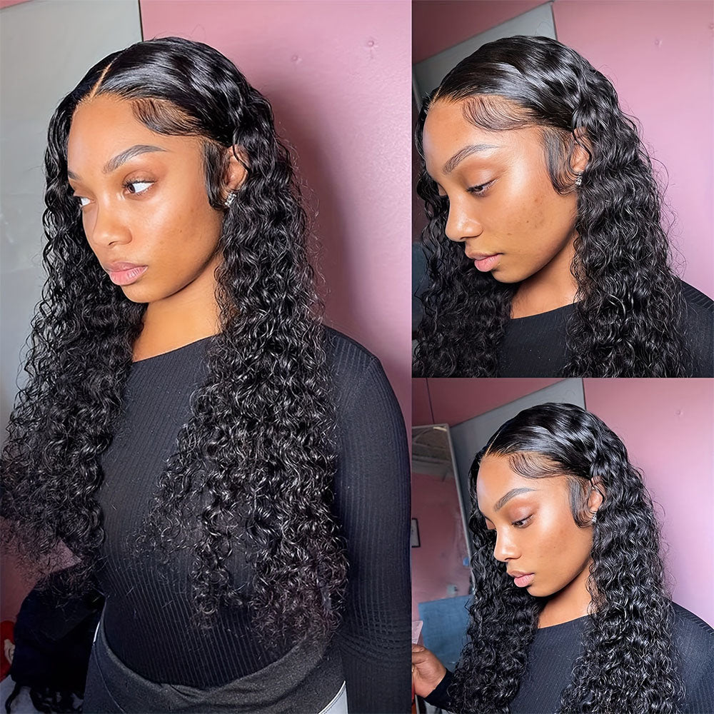 Glueless HD Lace Wig Deep Wave Human Hair Wigs 13x4 Lace Frontal Wig 30 Inch
