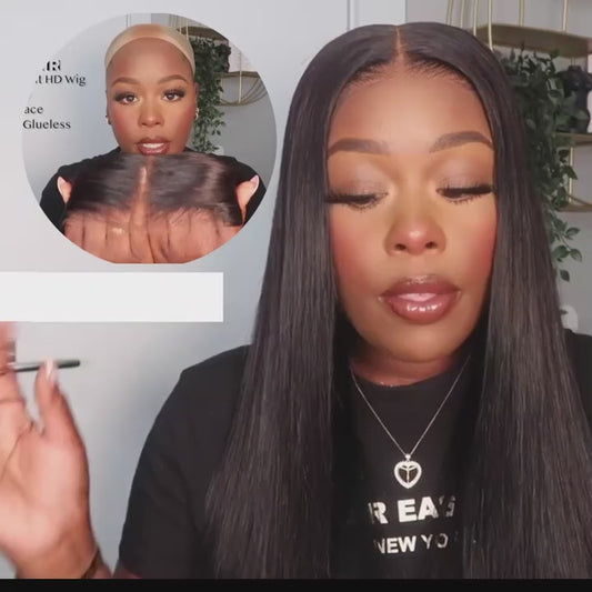 Pre Bleached 13x4 Lace Front Wig Straight Hair Pre Cut HD Lace Wig Glueless Lace Wigs Human Hair