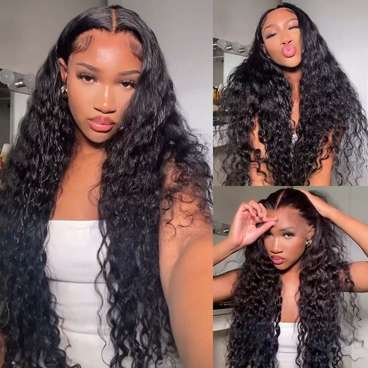 Water Wave Hair Full Lace Wigs Transparent Full Lace Human Hair Wig Wet and Wavy Hair