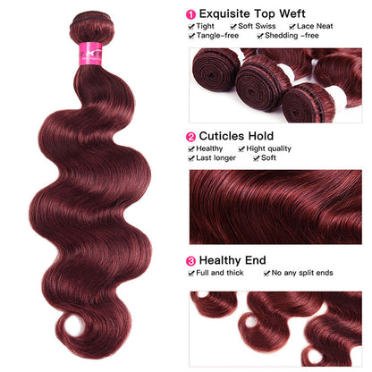 red wine hair bundles body wave