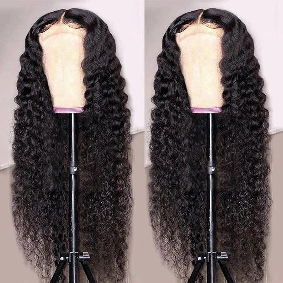 Deep Wave Wigs Glueless Lace Wigs 5x5 HD Lace Closure Wig Pre Bleached 180% Density