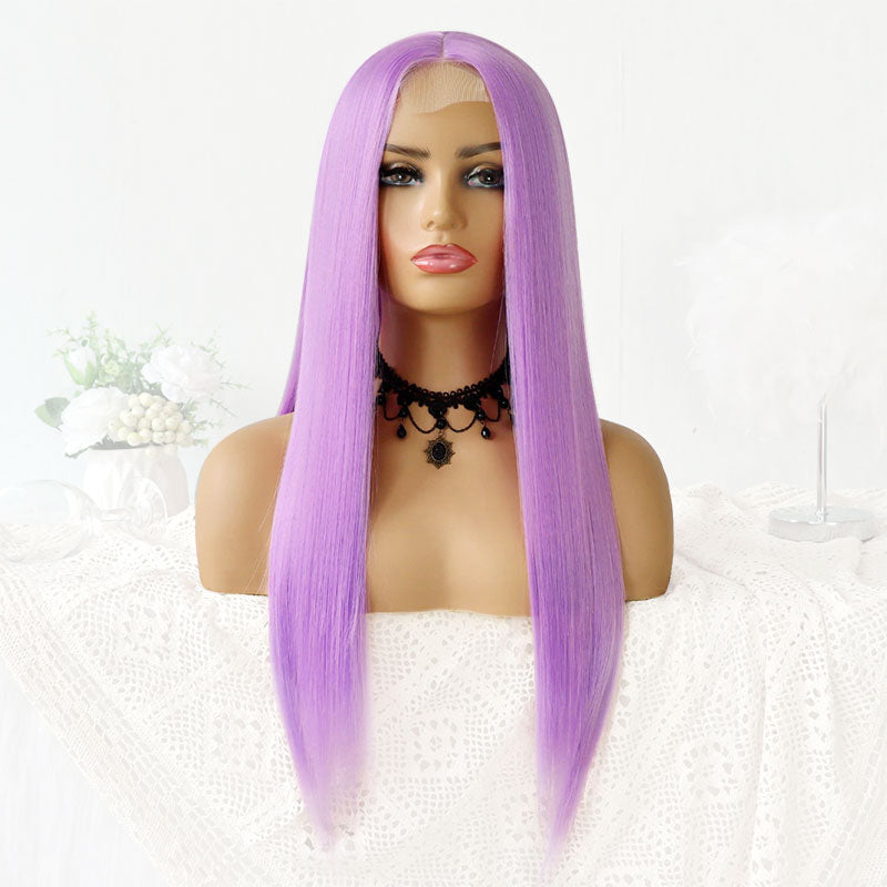 Human Hair Lavender Wig