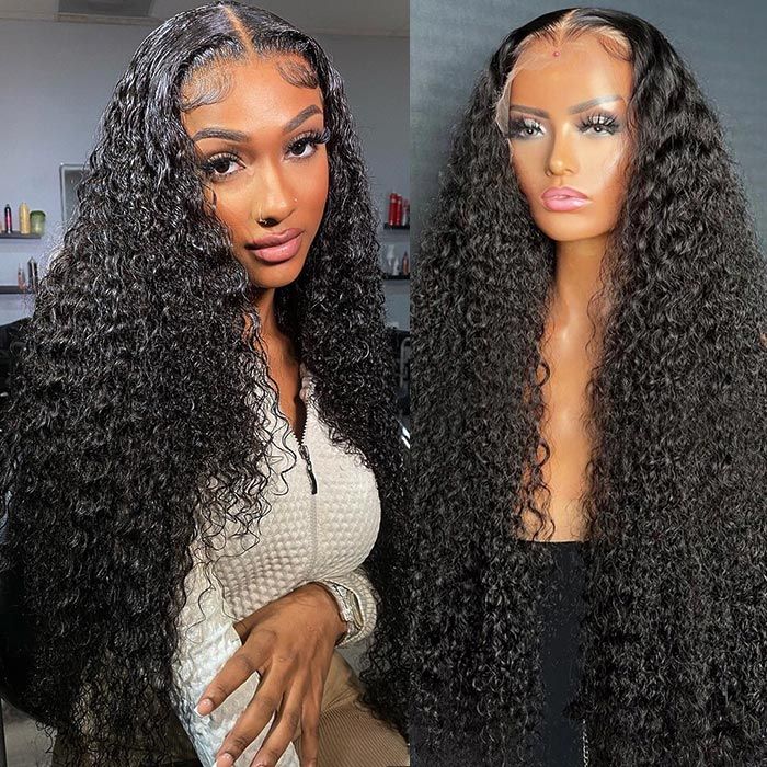 HD 13x4 Lace Front Curly Hair Wig Glueless Lace Front Wigs Transparent Lace Pre Cut Lace Wig 30 Inch