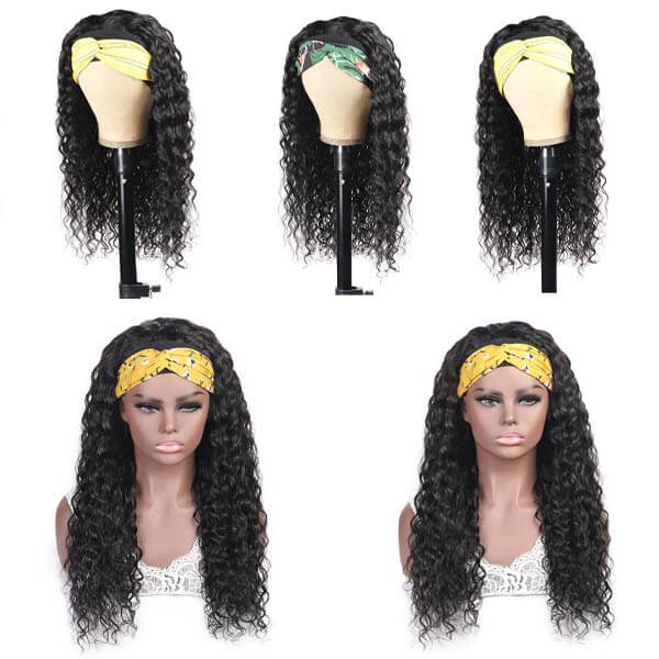 Headband Human Hair Wigs