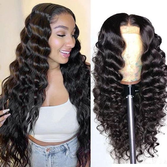 Loose Wave Wig 13x4 Lace Front Wig Invisible HD Transparent Lace Frontal Wigs
