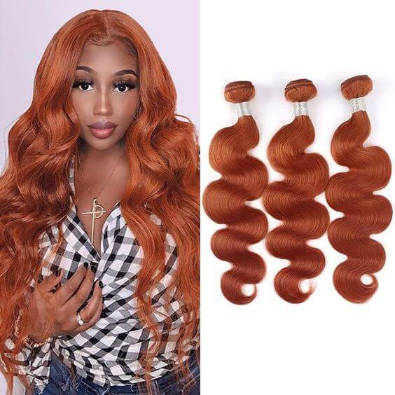 #350 Ginger Color Body Wave Human Hair