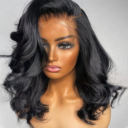 Body Wave Wear & Go Bob Wig Pre Cut Short Lace Front Wig Glueless HD Lace Human Hair Wigs