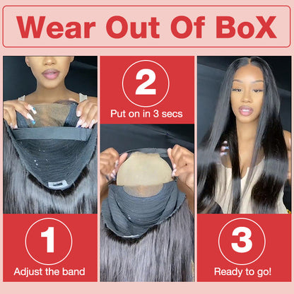 OneMore Highlight Wig Body Wave Pre-Cut Glueless 13x6 Lace Front Wigs Brown Hair with Blonde Highlights